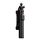 Selfie stick WC13YDS telescopic tripod 1.3m with double lamp and phone holder - black