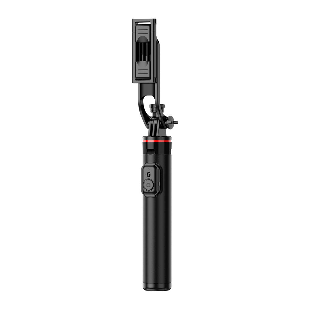 Selfie-stick WC1Y2S 1,3-meters teleskopisk stativ af aluminiumlegering med telefonholder - sort