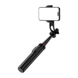 Selfie-stick WC1Y2S 1,3-meters teleskopisk stativ af aluminiumlegering med telefonholder - sort