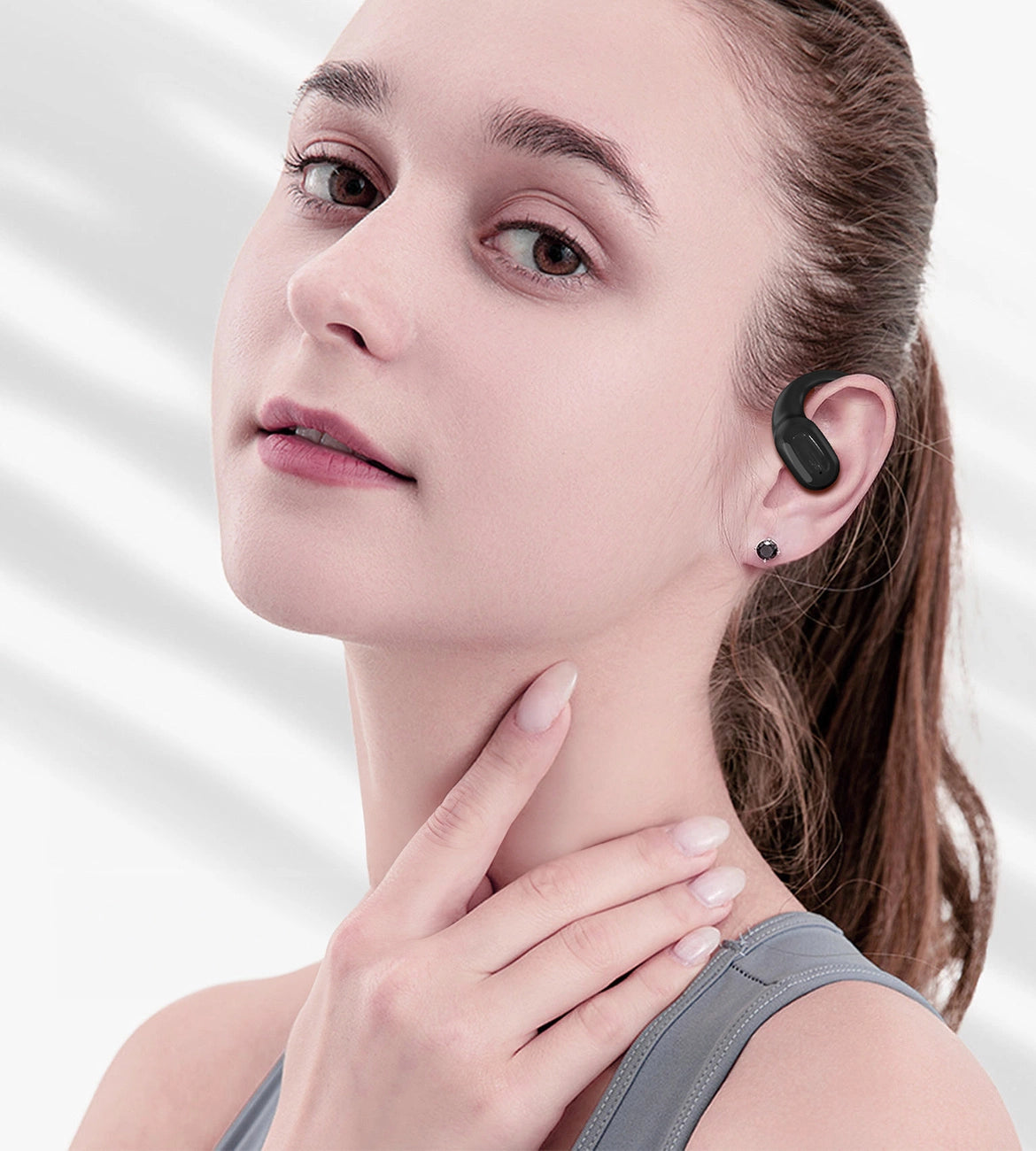 Choetech OWS trådløse TWS Bluetooth 5.3 hovedtelefoner - sort
