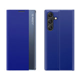 Ny Sleep View Case med flap og stand til Samsung Galaxy A35 - blå