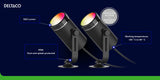 Deltaco SH-GLKEX01, Smart RGB havelys med varmt hvidt lys, sort