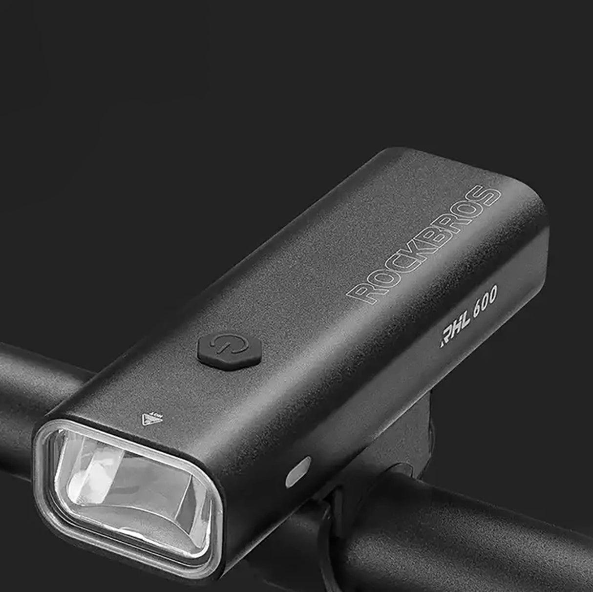 Rockbros RHL600 forhjulslys 600lm 2600mAh IPX6 - sort