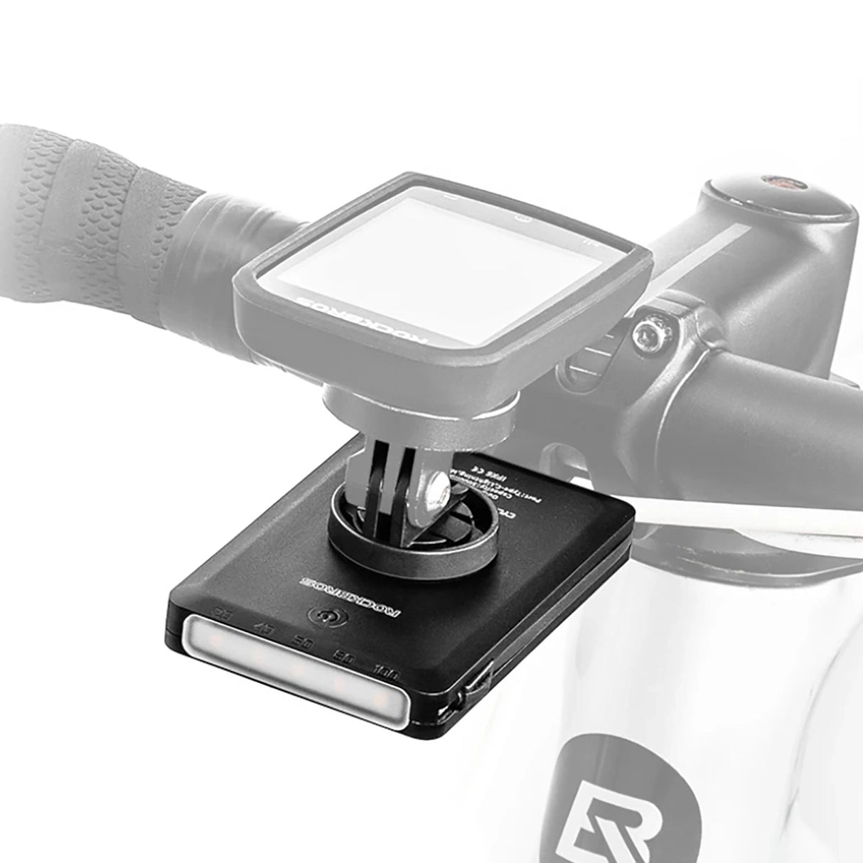 Rockbros JP008 frontcykel lys til tæller med power bank 5000mAh 150lm IPX6 - sort