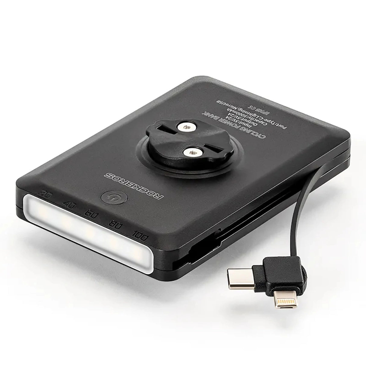 Rockbros JP008 frontcykel lys til tæller med power bank 5000mAh 150lm IPX6 - sort
