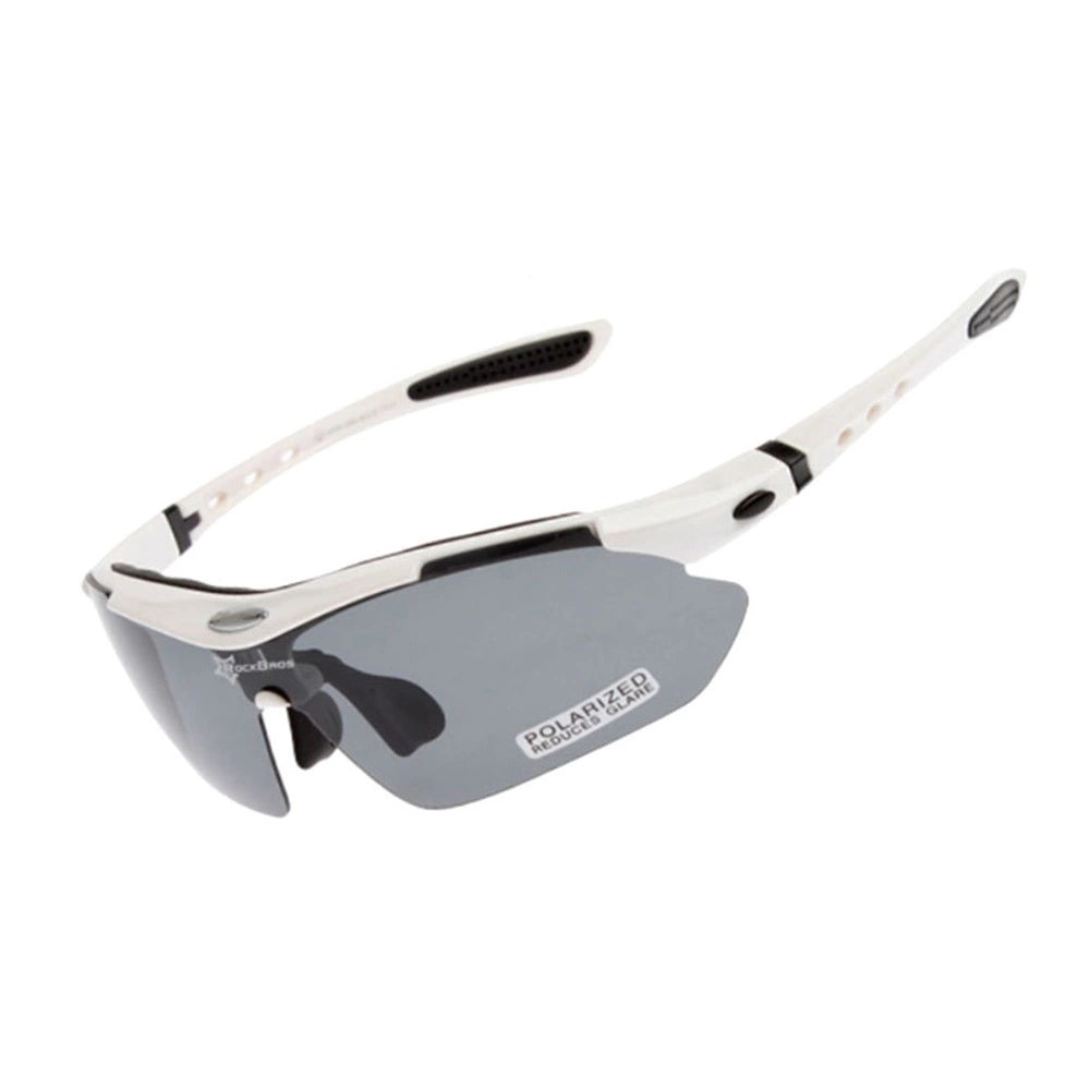 Rockbros 10002 polariserende cykelbriller - hvid