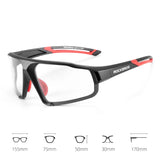 Rockbros SP216BK fotokromiske UV400 cykelbriller - sorte og røde