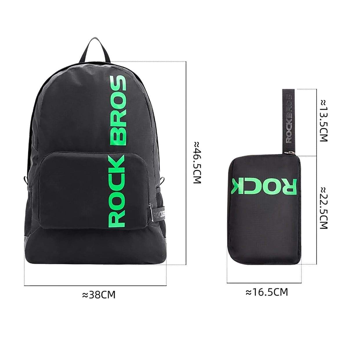 Rockbros H10-BK sports rygsæk 18 l - sort