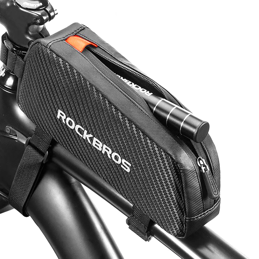 Rockbros 039BK cykelrammesæk 1 l med fletning - sort
