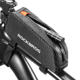 Rockbros 039BK cykelrammesæk 1 l med fletning - sort