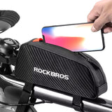 Rockbros 039BK cykelrammesæk 1 l med fletning - sort