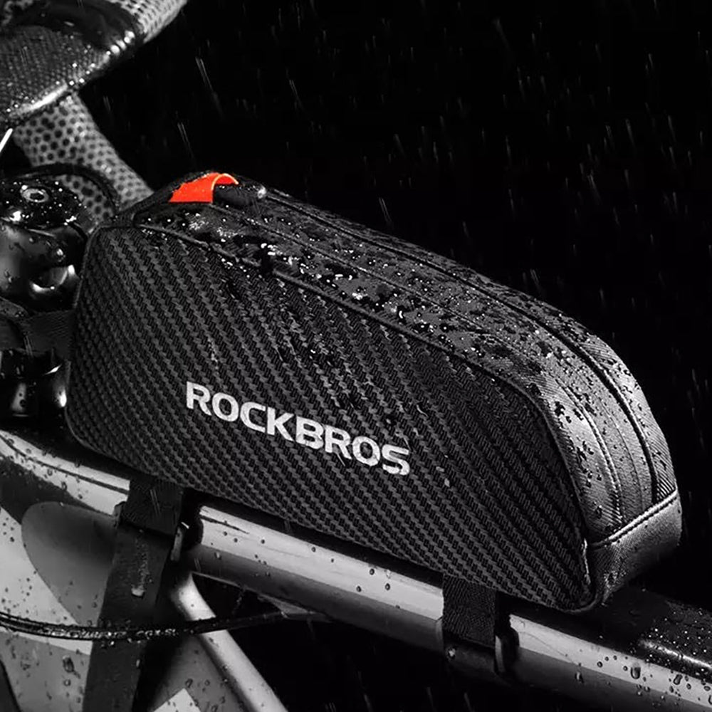 Rockbros 039BK cykelrammesæk 1 l med fletning - sort