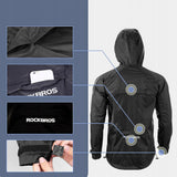 Rockbros YPY013BKXL Regnjakke åndbar vindtæt XL - sort