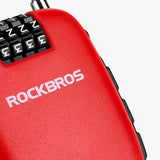 Rockbros 32420981001 cykellås med udtrækkeligt kabel - rød
