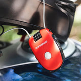 Rockbros 32420981001 cykellås med udtrækkeligt kabel - rød