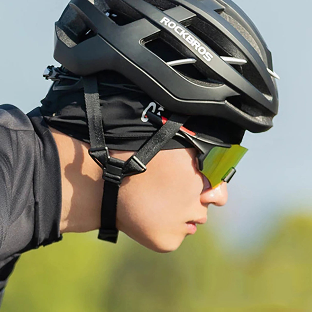 Rockbros YPP037 cykelkappe med udskæringer til briller - sort