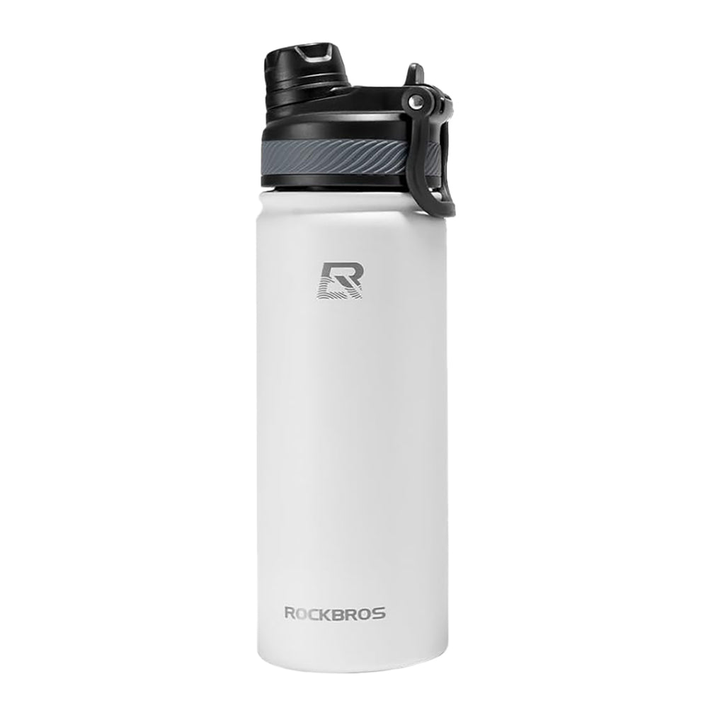 Rockbros 35210029005 termisk cykelflaske til drikkevarer 550 ml - hvid