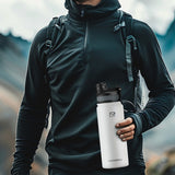 Rockbros 35210029005 termisk cykelflaske til drikkevarer 550 ml - hvid