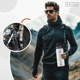 Rockbros 35210029005 termisk cykelflaske til drikkevarer 550 ml - hvid