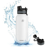 Rockbros 35210029005 termisk cykelflaske til drikkevarer 550 ml - hvid