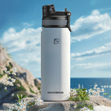 Rockbros 35210029005 termisk cykelflaske til drikkevarer 550 ml - hvid