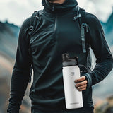 Rockbros 35210029006 termisk cykelflaske til drikkevarer 650 ml - hvid