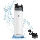 Rockbros 35210029006 termisk cykelflaske til drikkevarer 650 ml - hvid
