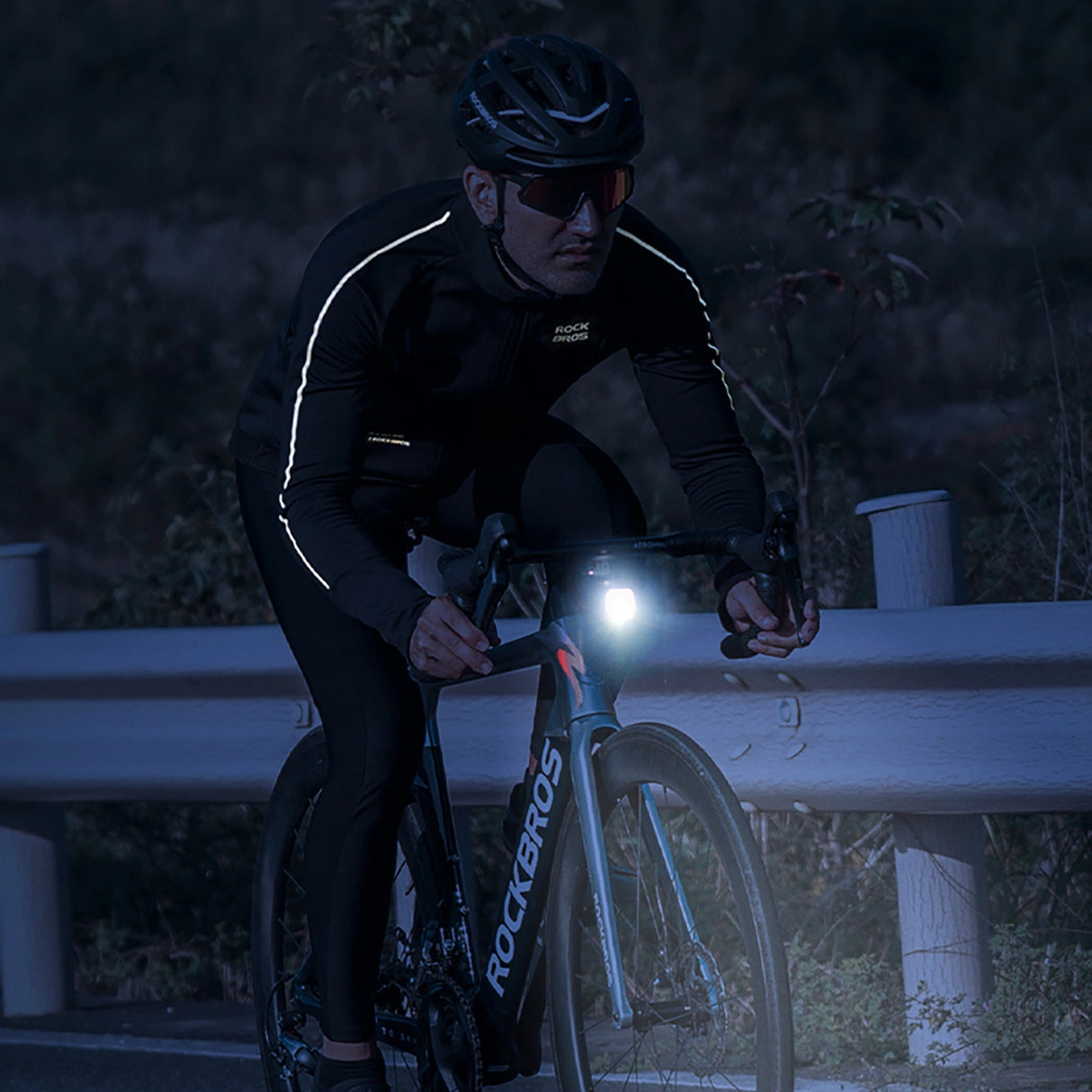 Rockbros 15400002002 langærmet cykeltrøje efterår/vinter M - sort