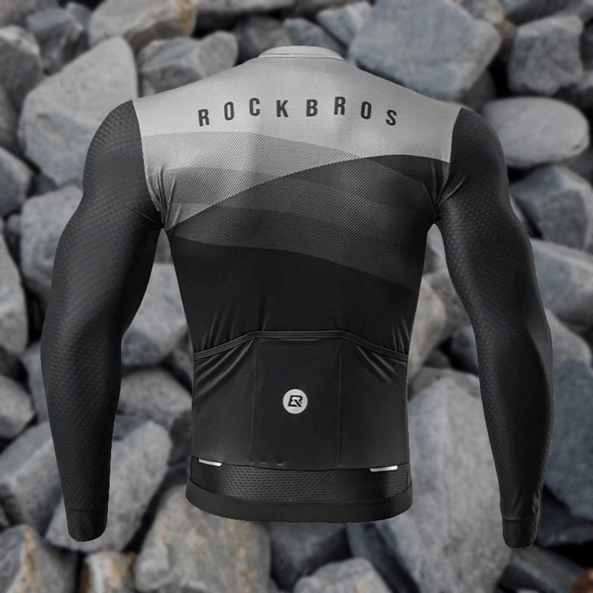 Rockbros cykeltrøje 15120009004 langærmet forår/sommer XL - sort