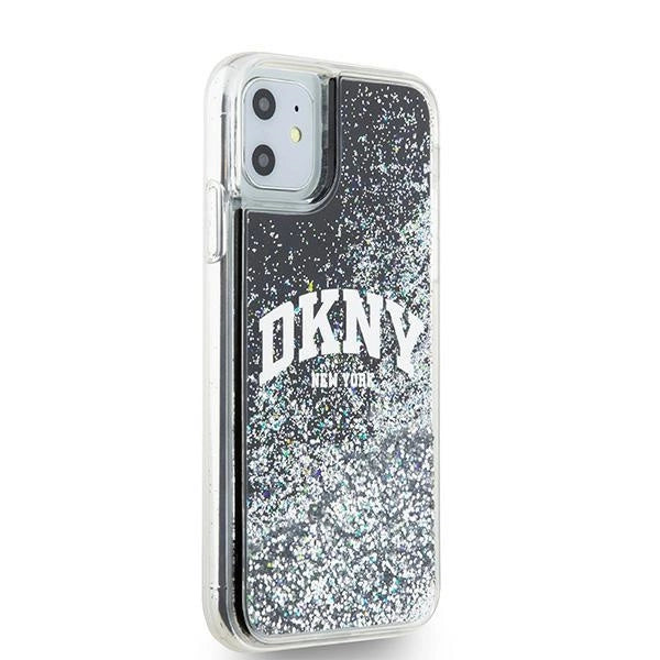 DKNY Liquid Glitter Big Logo-foder for iPhone 11 / Xr - sort