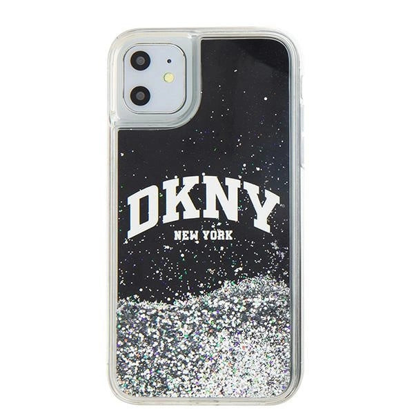 DKNY Liquid Glitter Big Logo-foder for iPhone 11 / Xr - sort