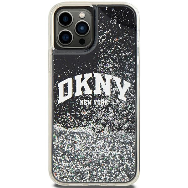 DKNY Liquid Glitter Big Logo iPhone 12 Pro/12 Case - sort