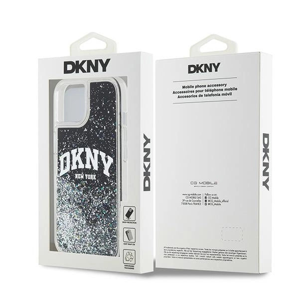 DKNY Liquid Glitter Big Logo iPhone 14/15/13 Case - sort