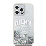 DKNY Liquid Glitter Big Logo-kasse til iPhone 15 Pro - hvid