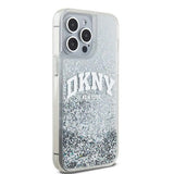 DKNY Liquid Glitter Big Logo-kasse til iPhone 15 Pro - hvid