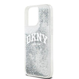 DKNY Liquid Glitter Big Logo-kasse til iPhone 15 Pro - hvid