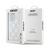 DKNY Liquid Glitter Multilogo-kasse til iPhone 15 Pro - hvid