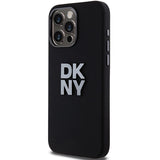 DKNY Liquid Silicone Metal Logo iPhone 15 Pro Case - sort