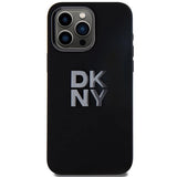 DKNY Liquid Silicone Metal Logo iPhone 15 Pro Case - sort
