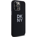 DKNY Liquid Silicone Metal Logo iPhone 15 Pro Case - sort