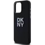 DKNY Liquid Silicone Metal Logo iPhone 15 Pro Case - sort