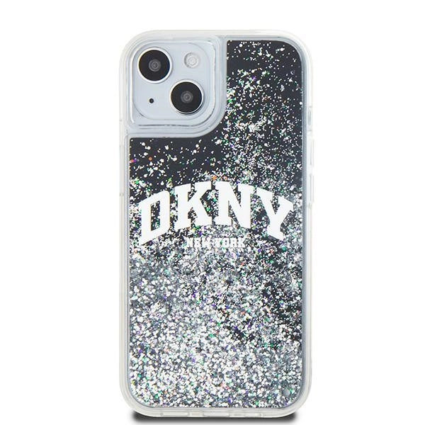 DKNY Liquid Glitter Big Logo iPhone 15 Plus / 14 Plus Case - sort