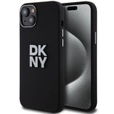 DKNY Liquid Silicone Metal Logo Case til iPhone 15 Plus / 14 Plus - sort