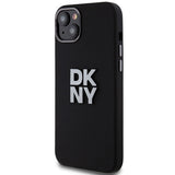 DKNY Liquid Silicone Metal Logo Case til iPhone 15 Plus / 14 Plus - sort