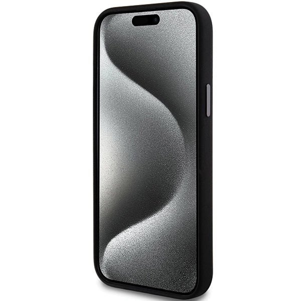 DKNY Liquid Silicone Metal Logo Case til iPhone 15 Plus / 14 Plus - sort