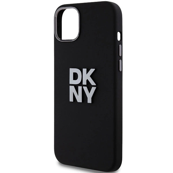 DKNY Liquid Silicone Metal Logo Case til iPhone 15 Plus / 14 Plus - sort