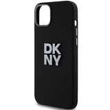 DKNY Liquid Silicone Metal Logo Case til iPhone 15 Plus / 14 Plus - sort