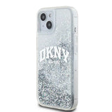 DKNY Liquid Glitter Big Logo-kasse til iPhone 15 / 14 / 13 - hvid