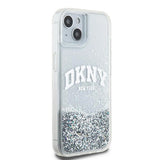 DKNY Liquid Glitter Big Logo-kasse til iPhone 15 / 14 / 13 - hvid