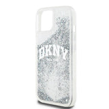 DKNY Liquid Glitter Big Logo-kasse til iPhone 15 / 14 / 13 - hvid